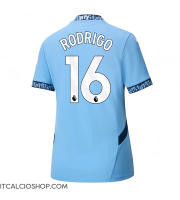 Manchester City Rodri Hernandez #16 Prima Maglia Femmina 2024-25 Manica Corta